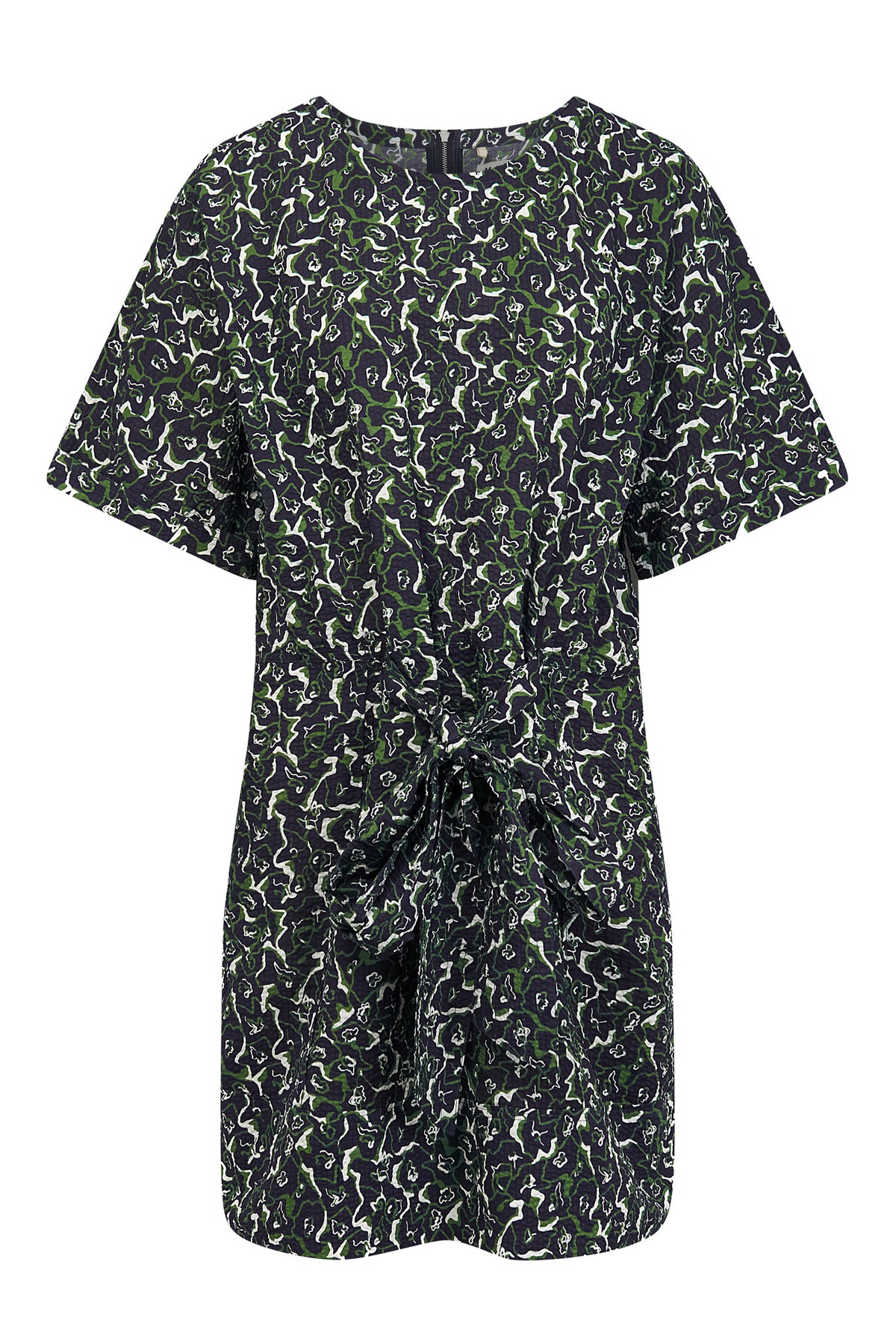 AKINA Dress - Organic Cotton Navy Print - Komodo Fashion