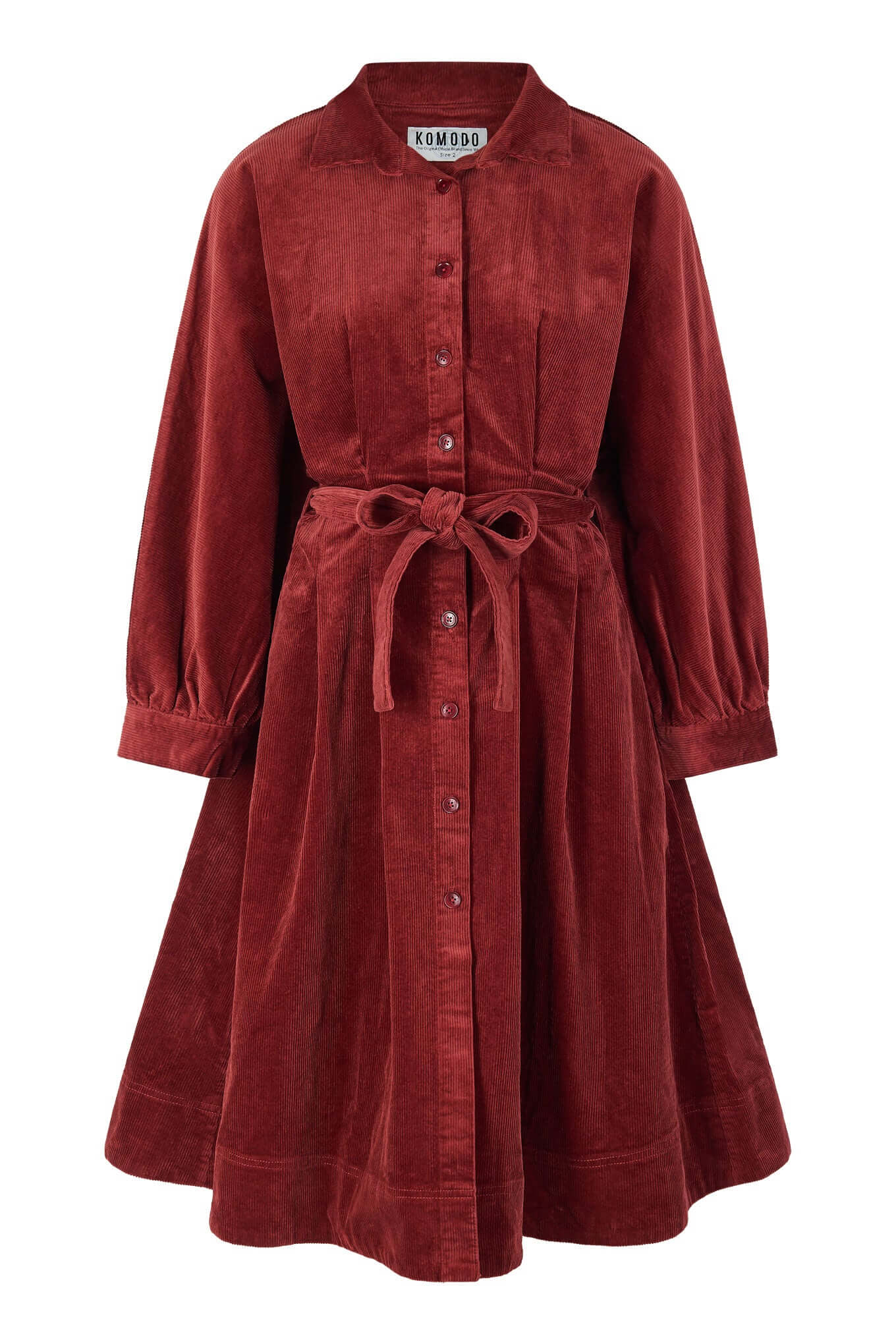 ITO - Organic Cotton Cord Dress Cherry