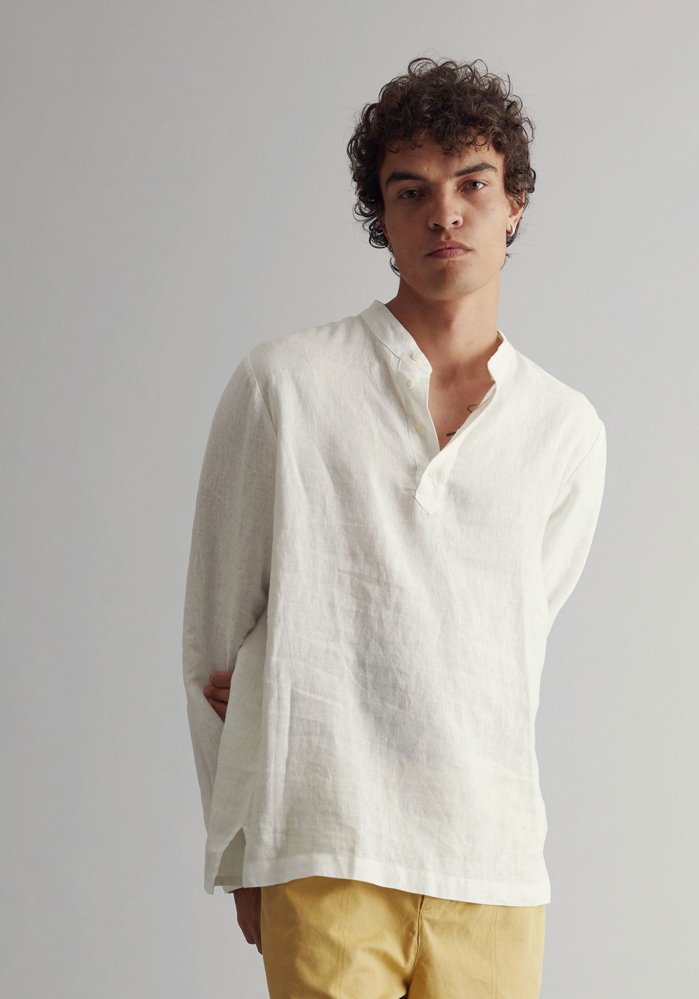 LINEN SHIRT MEN Men's Linen Shirt Organic Flax Shirt -  UK