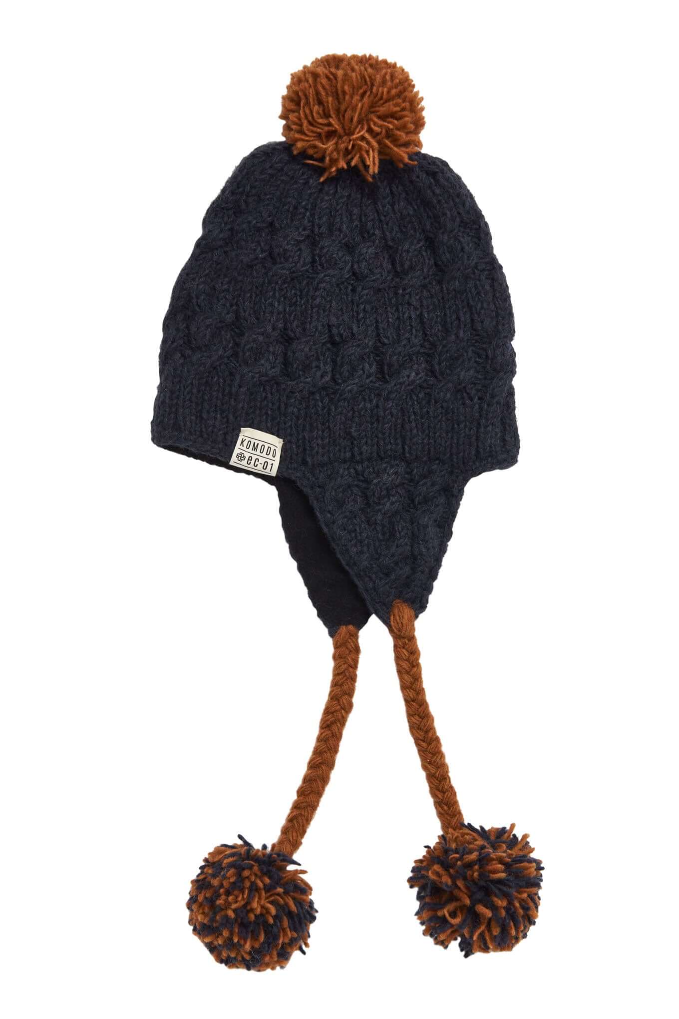 GIN - Fleece Lined Lambswool Hat Navy