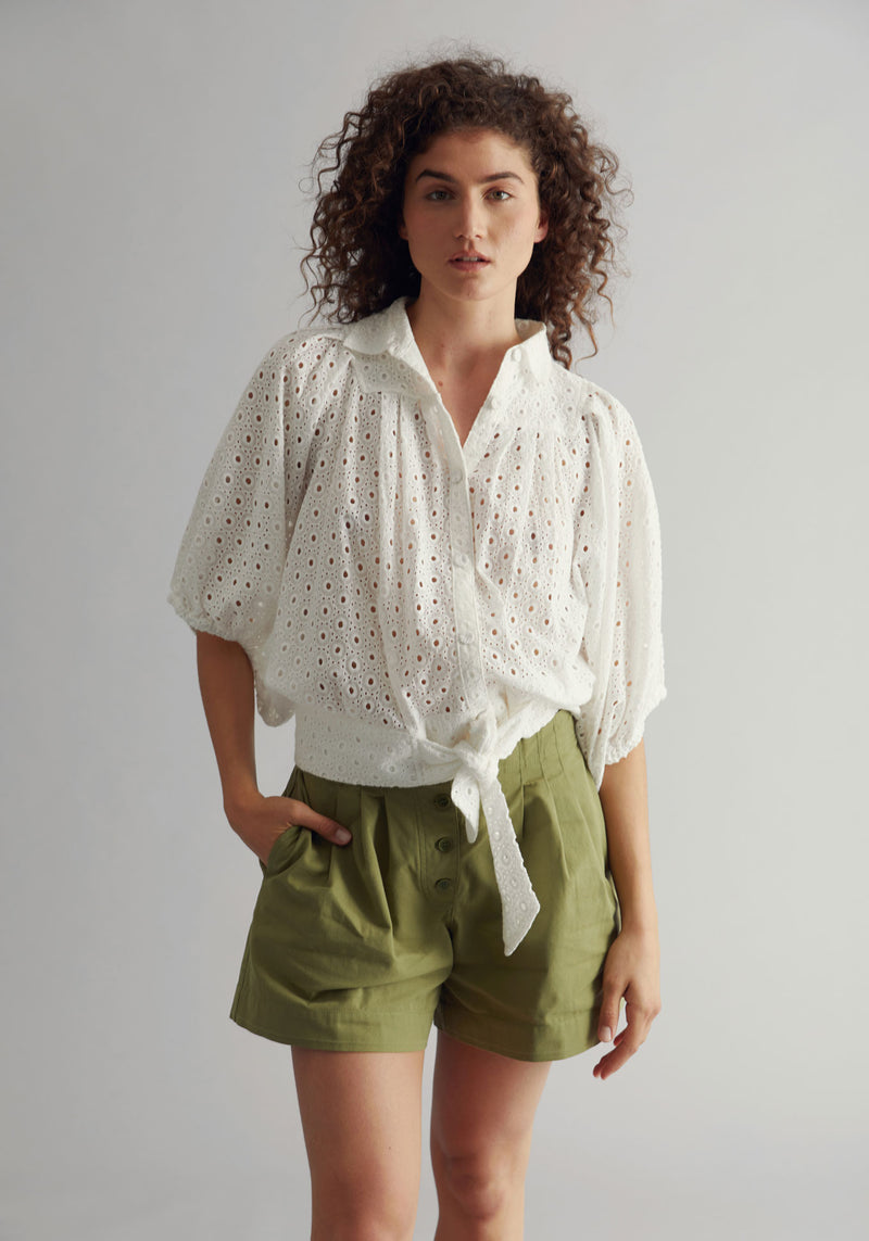MAGIC Organic Cotton Blouse - Off White - Komodo Fashion