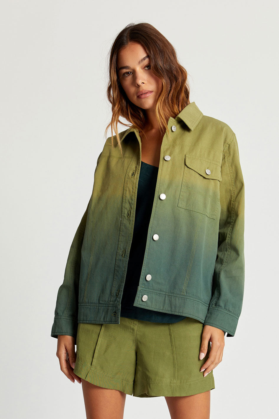 Khaki green ladies on sale jacket