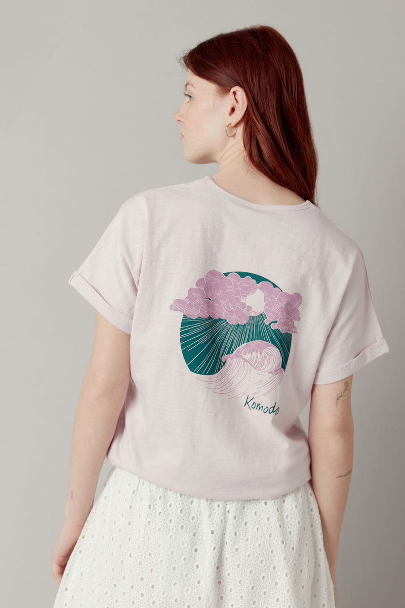 SURF Tee GOTS Organic Cotton - Pink Lavender