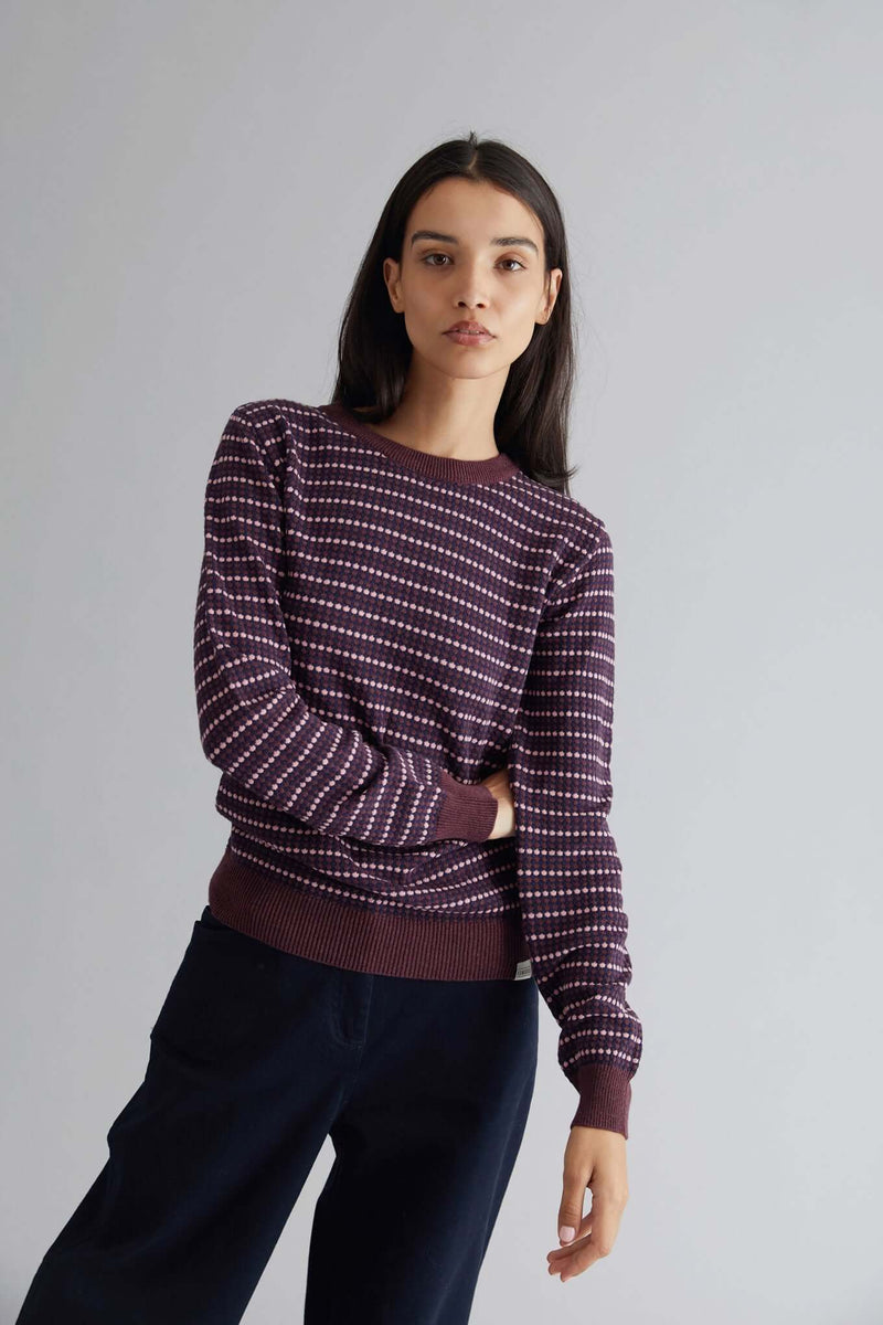 TINA - GOTS Organic Cotton Jumper Plum