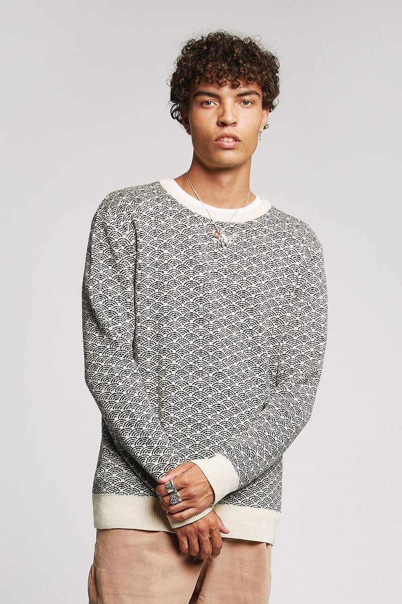 Jumper - HAKKU Men&#39;s - Organic Cotton &amp; Tencel Jumper Off White