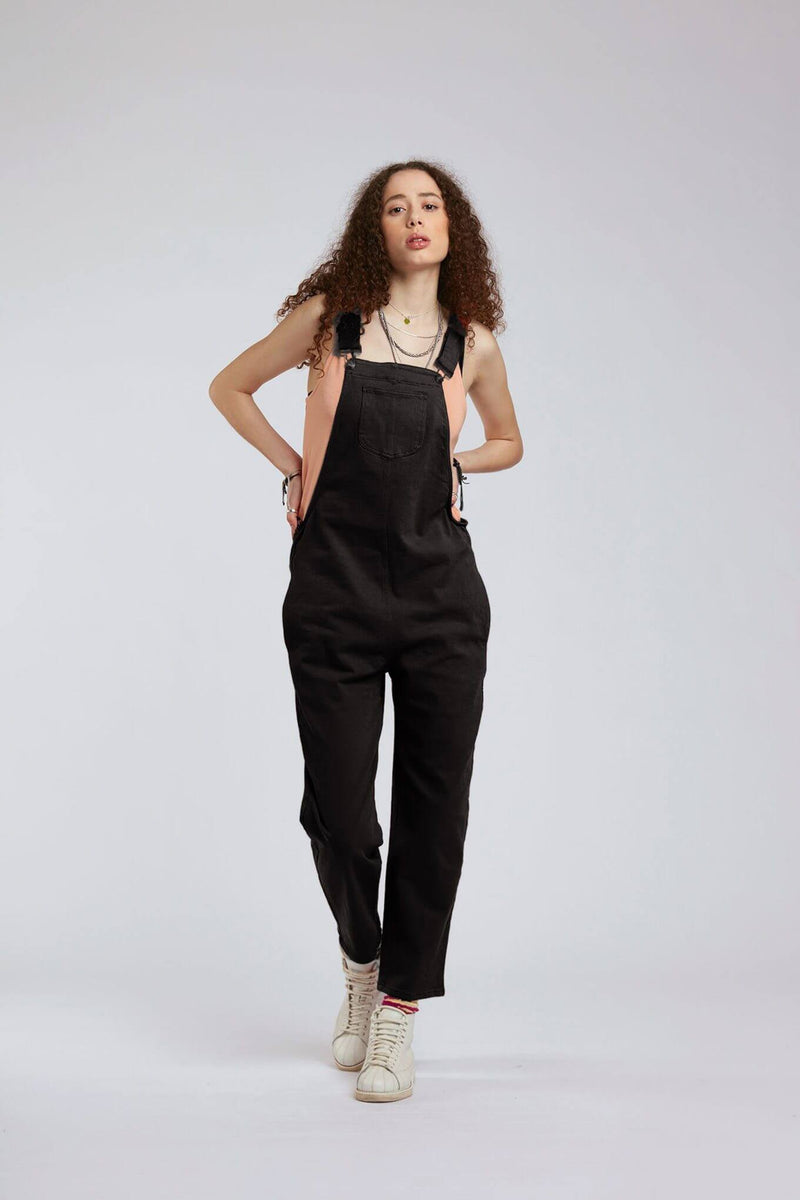 Jumpsuit - JOY - Organic Cotton Dungarees Black