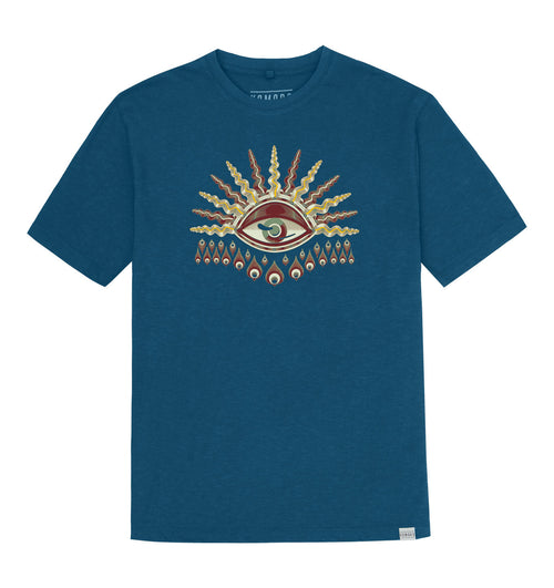 T-shirt - KOMODO'S EYE - GOTS Organic Cotton Tee Teal Blue